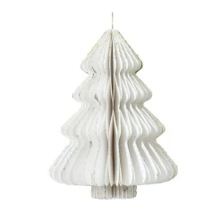 KAEMINGK Sapin papier à suspendre (H40 cm) Fermeture Magnétique Blanc Outlet