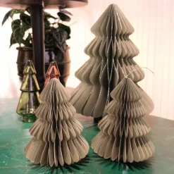 KAEMINGK Sapin papier à suspendre (H40 cm) Fermeture Magnétique Brun Marron Hot