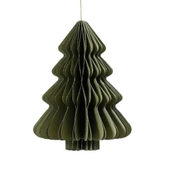 KAEMINGK Sapin papier à suspendre (H40 cm) Fermeture Magnétique Vert Outlet