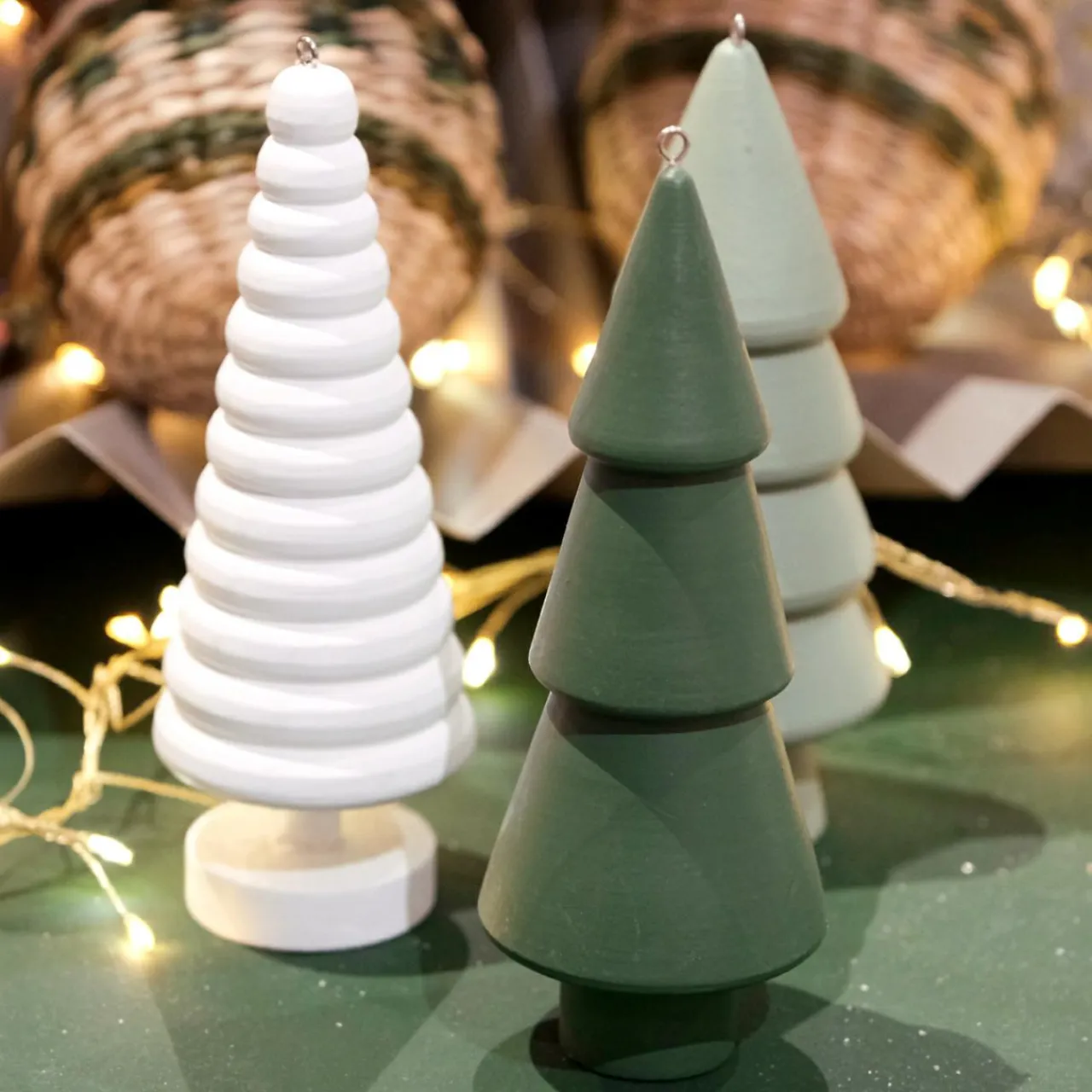 KAEMINGK Sapin à suspendre en bois (H15 cm) Harmonie Vert romarin Best