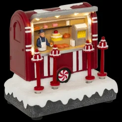 JJA Scène de vie lumineuse et animée à piles (H14 cm) Stand de gâteau Multicolore