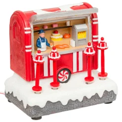 JJA Scène de vie lumineuse et animée à piles (H14 cm) Stand de gâteau Multicolore