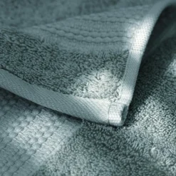 EMINZA Serviette de bain coton bio (30 x 50 cm) Méline Bleu glacier Outlet