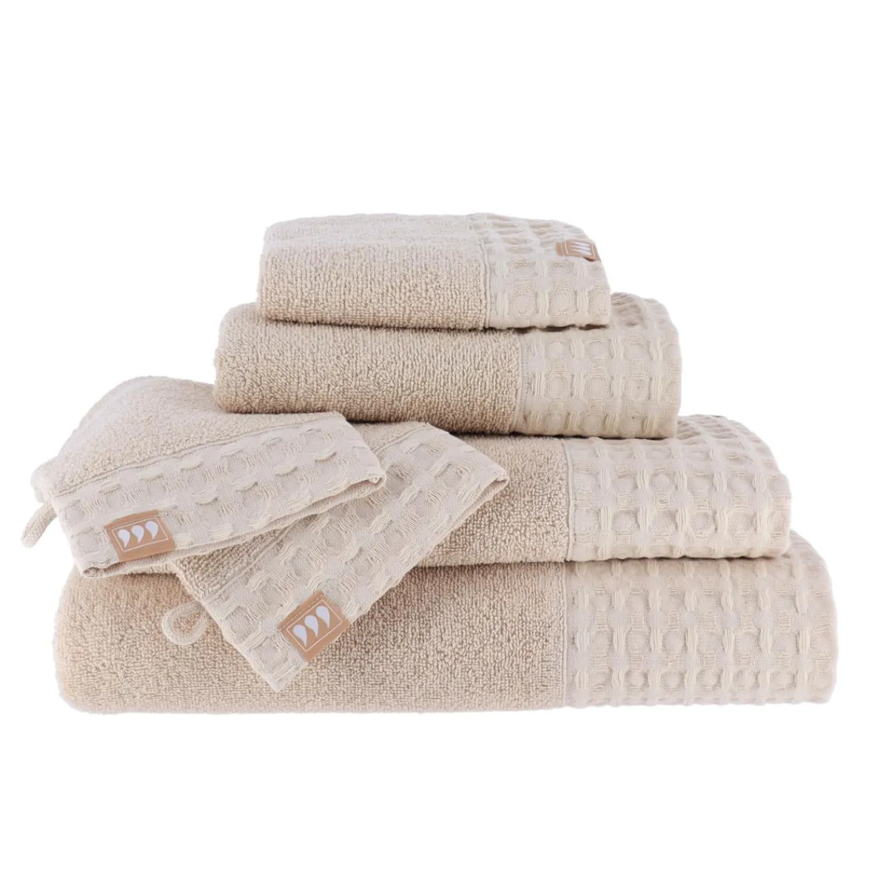 TENDANCE Serviette de bain coton (50 x 90 cm) Season Color Beige New