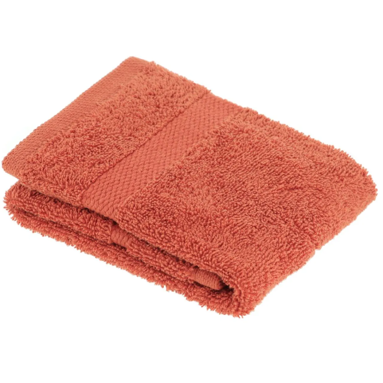 TENDANCE Serviette de bain coton (30 x 50 cm) Timeless Terracotta Discount
