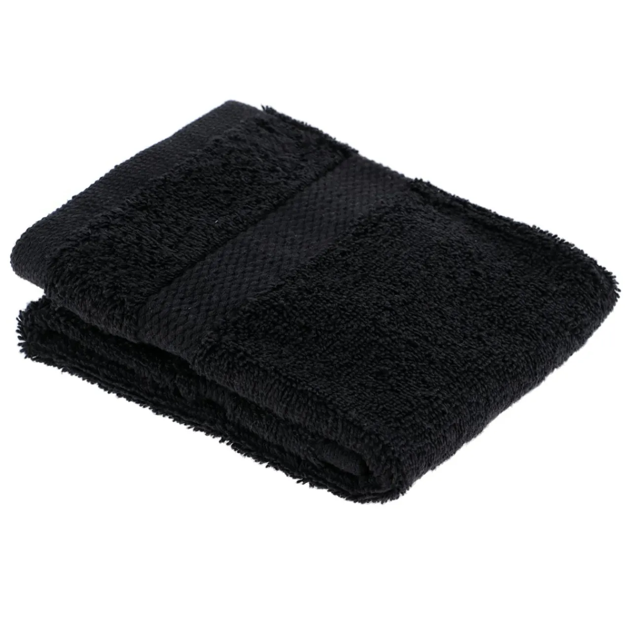TENDANCE Serviette de bain coton (30 x 50 cm) Timeless e Noir Best