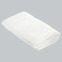 TENDANCE Serviette de bain coton (90 x 150 cm) Timeless he Blanc Discount