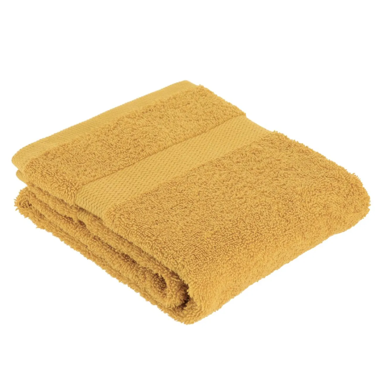 TENDANCE Serviette de bain coton (50 x 90 cm) Timeless Jaune moutarde Outlet