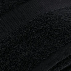 TENDANCE Serviette de bain coton (90 x 150 cm) Timeless e Noir Outlet