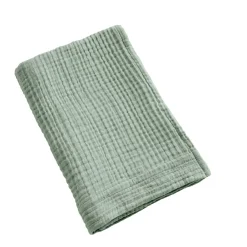 EMINZA Serviette de bain gaze de coton (50 x 90 cm) Gaïa Vert Eucalyptus Best