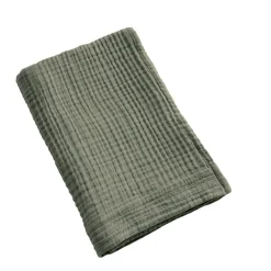 EMINZA Serviette de bain gaze de coton (70 x 130 cm) Gaïa Vert romarin Sale