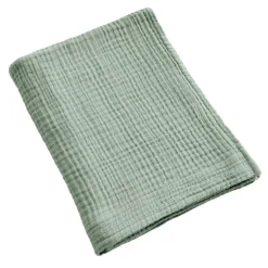 EMINZA Serviette de bain gaze de coton (90 x 150 cm) Gaïa Vert Eucalyptus Clearance