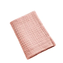 EMINZA Serviette de bain gaze de coton (30 x 50 cm) Gaïa Rose Pêche Hot