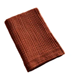 EMINZA Serviette de bain gaze de coton (70 x 130 cm) Gaïa Terracotta Clearance