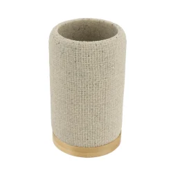 TENDANCE Set d'accessoires salle de bain effet Maille Beige Online