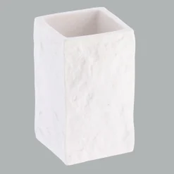 TENDANCE Set d'accessoires salle de bain Effet Pierre Blanc Hot