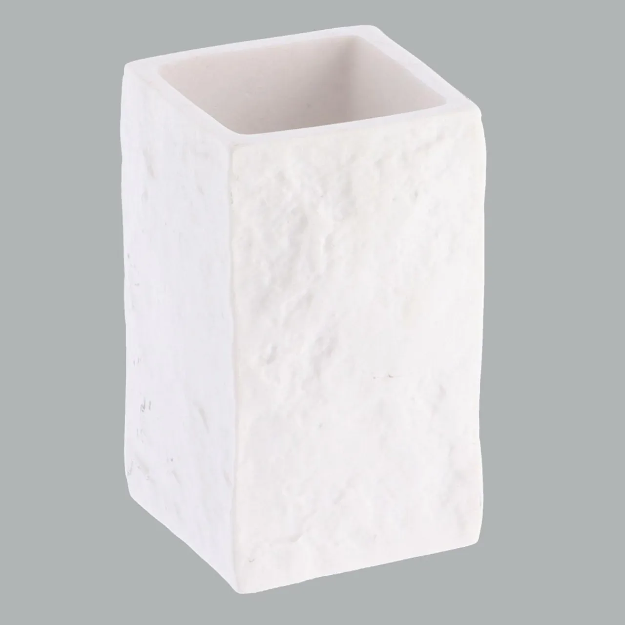TENDANCE Set d'accessoires salle de bain Effet Pierre Blanc Hot