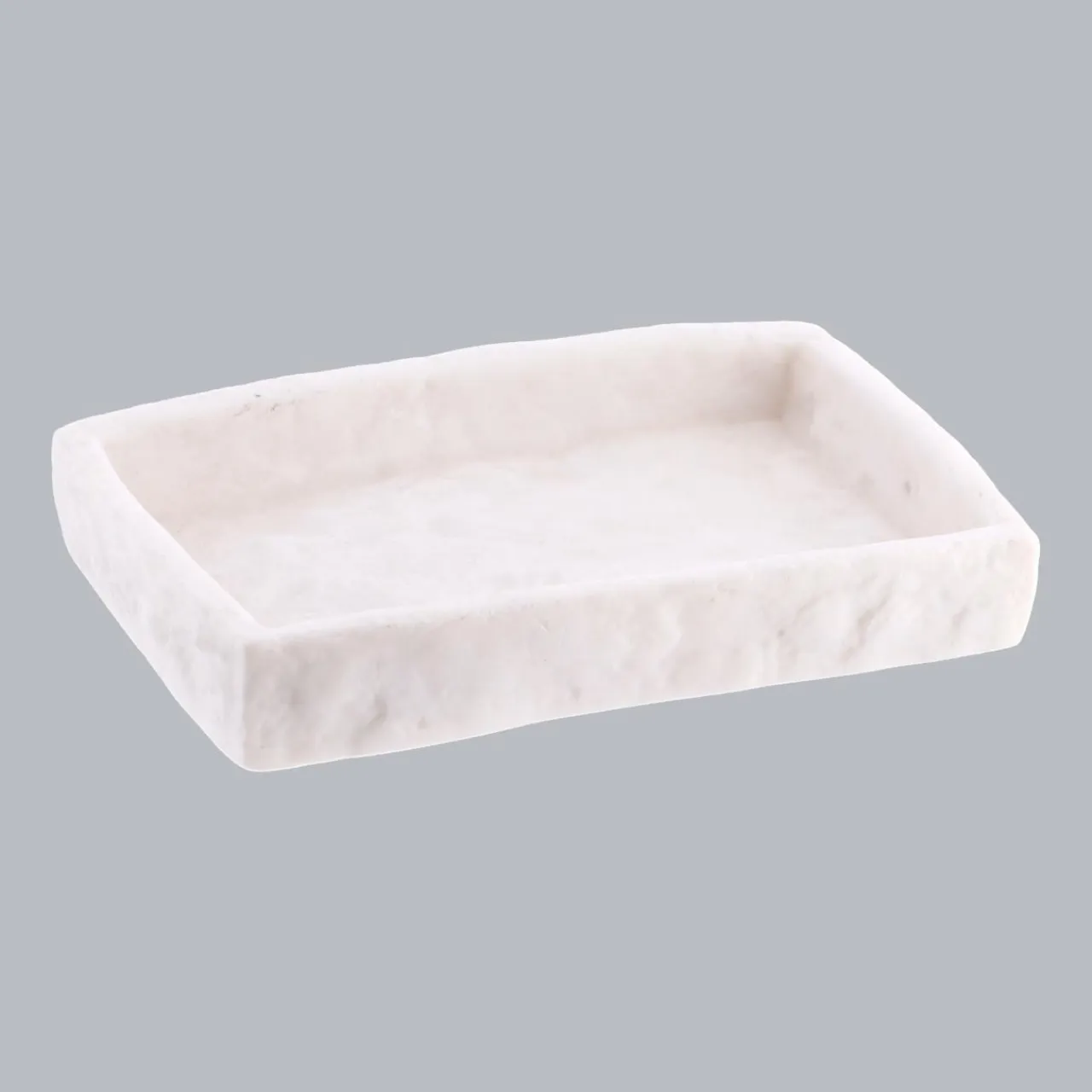 TENDANCE Set d'accessoires salle de bain Effet Pierre Blanc Hot