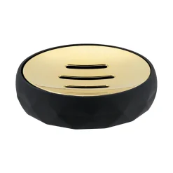 TENDANCE Set d'accessoires salle de bain Rubby Noir Best