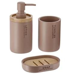 TENDANCE Set d'accessoires salle de bain Purebamboo Cappuccino Marron Online