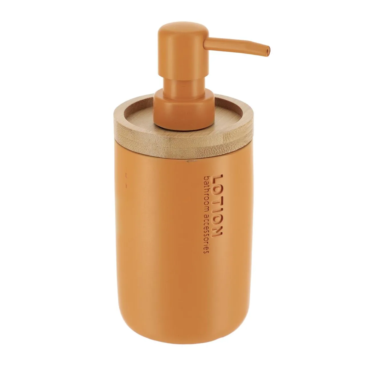 TENDANCE Set d'accessoires salle de bain Purebamboo Jaune moutarde Discount