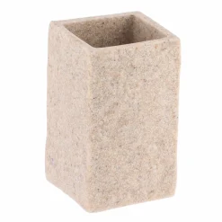 TENDANCE Set d'accessoires salle de bain Effet Pierre Naturel Beige Sale