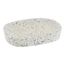 TENDANCE Set d'accessoires salle de bain ciment Terrazzo Blanc Online