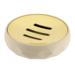 TENDANCE Set d'accessoires salle de bain Rubby Beige Discount