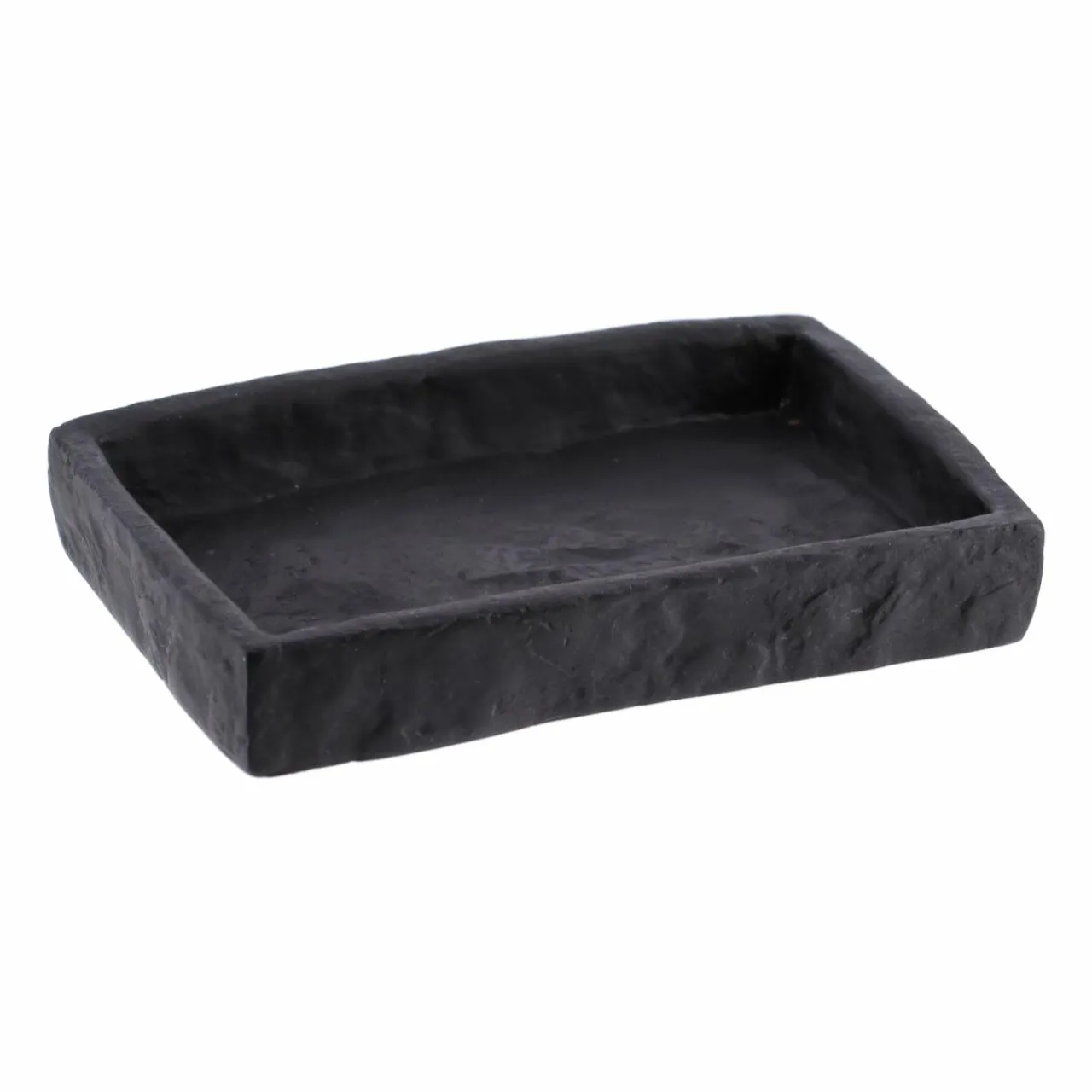 TENDANCE Set d'accessoires salle de bain Effet Pierre Noir Discount