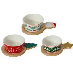 KAEMINGK Set de 3 bols à tapas (D15 cm) Magie de Noël Multicolore Outlet