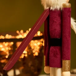 KAEMINGK Soldat Casse-noisette en bois (H76 cm) Gustave Lie de vin Bordeaux