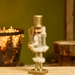 KAEMINGK Soldat Casse-noisette en bois (H25 cm) Chevalier Champagne Or Clearance
