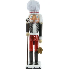 KAEMINGK Soldat Casse-noisette en bois (H38 cm) Henri et Pain d'épices Noir Sale