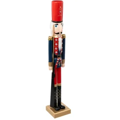 Feeric Lights & Christmas Soldat Casse-noisette en bois (H106 cm) Billy Bleu roi Rouge Discount