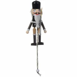 KAEMINGK Soldat Casse-noisette à suspendre (H12 cm) Elvis Gris New