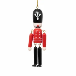 Feeric Lights & Christmas Soldat Casse-noisette à suspendre (H14 cm) James Rouge Discount