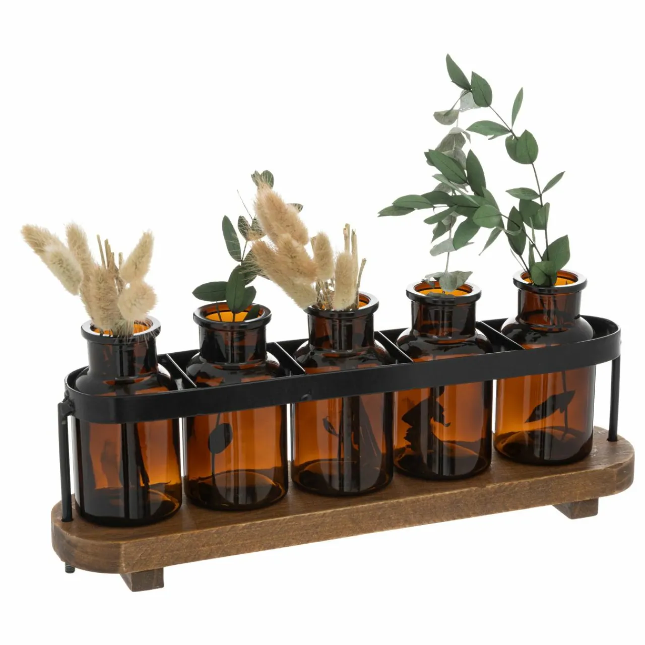 ATMOSPHERA Soliflores bois et métal Sophie Noir Clearance