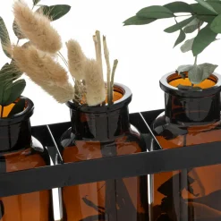 ATMOSPHERA Soliflores bois et métal Sophie Noir Clearance