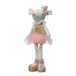 KAEMINGK Souris de Noël debout (H37 cm) Salomé Danseuse ballerine Pêche Rose New