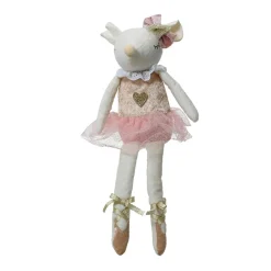 KAEMINGK Souris de Noël (H37 cm) Salomé Danseuse ballerine Pêche Rose Discount