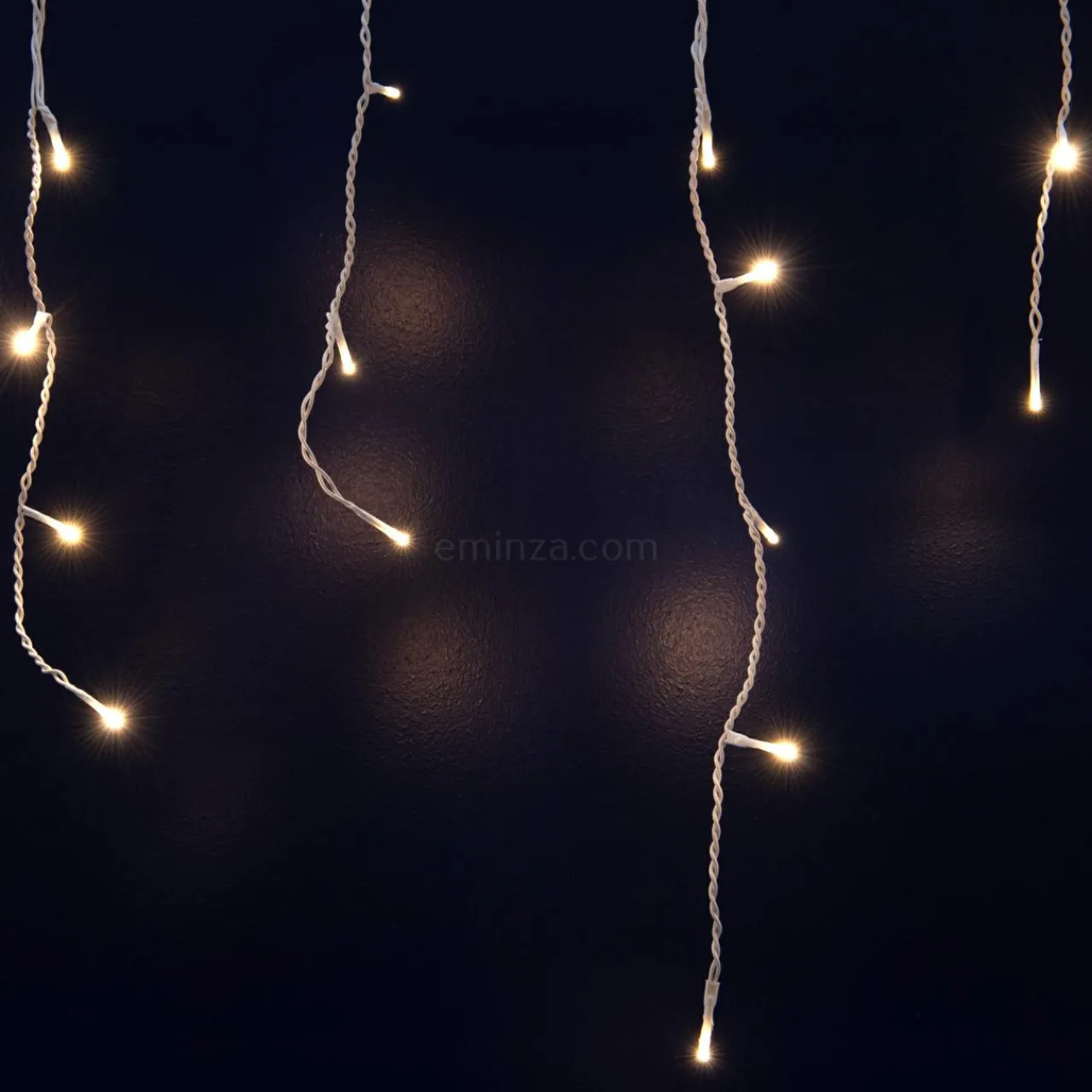EMINZA Stalactite lumineuse 20 m 490 LED câble blanc Stars Blanc chaud Blanc Chaud - câble blanc Discount
