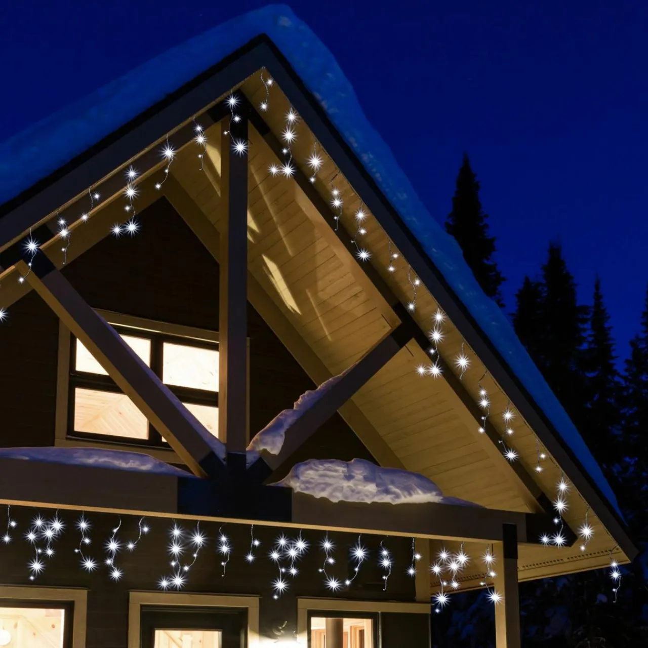 EMINZA Stalactite lumineuse 17,80 m 720 LED câble transparent Stars Blanc froid Blanc Froid - câble transparent Online