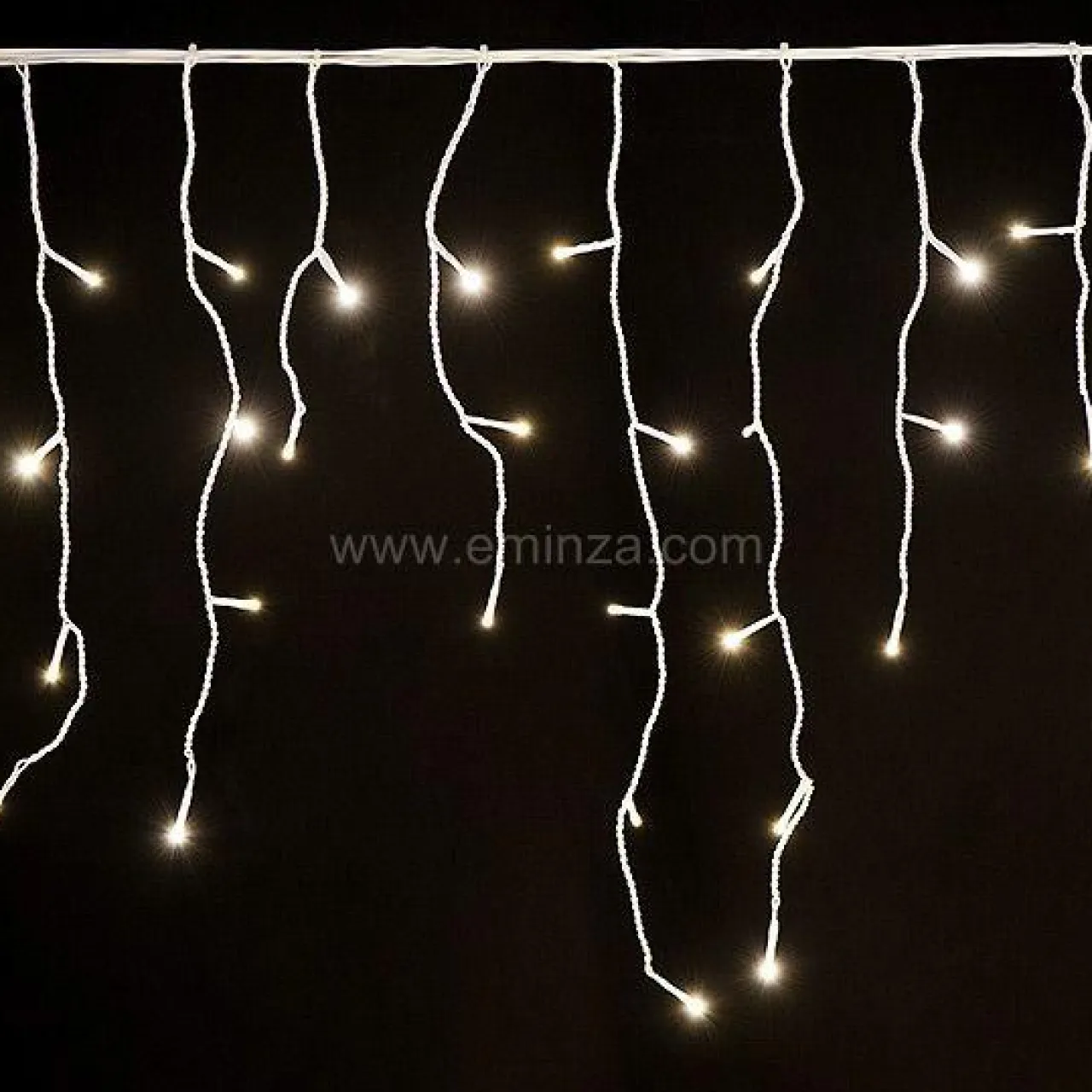 EMINZA Stalactite lumineuse 7,50 m 175 LED câble blanc Stars Blanc chaud Blanc Chaud - câble blanc Clearance