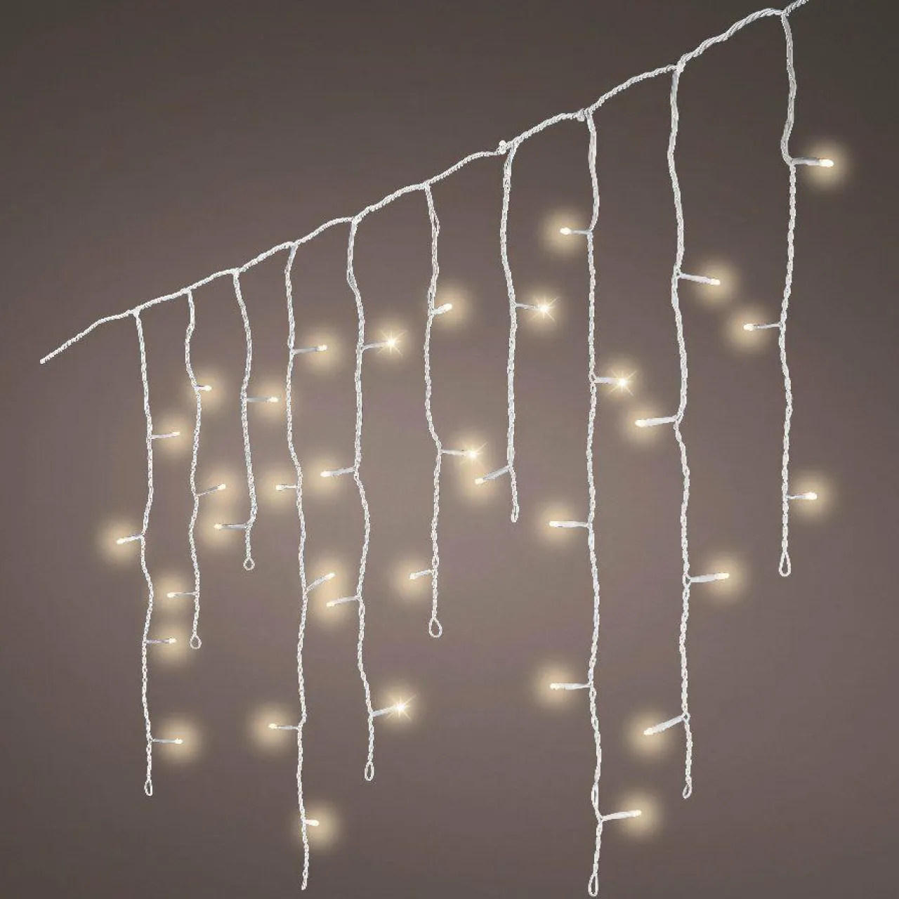 EMINZA Stalactite lumineuse 7,50 m 175 LED câble blanc Stars Blanc chaud Blanc Chaud - câble blanc Clearance