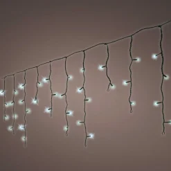 EMINZA Stalactite lumineuse 11 m 259 LED câble noir Stars Blanc froid Blanc Froid - câble noir New