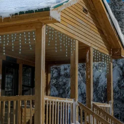 KOOPMAN Stalactite lumineuse 7,10 m 360 LED câble transparent Icicle Blanc froid Sale