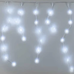 KOOPMAN Stalactite lumineuse 7,10 m 360 LED câble transparent Icicle Blanc froid Sale