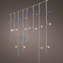 EMINZA Stalactite lumineuse 7,50 m 175 LED câble blanc Stars Bicolore Bleu et blanc froid Bicolore Bleu / Blanc froid - câble blanc Discount