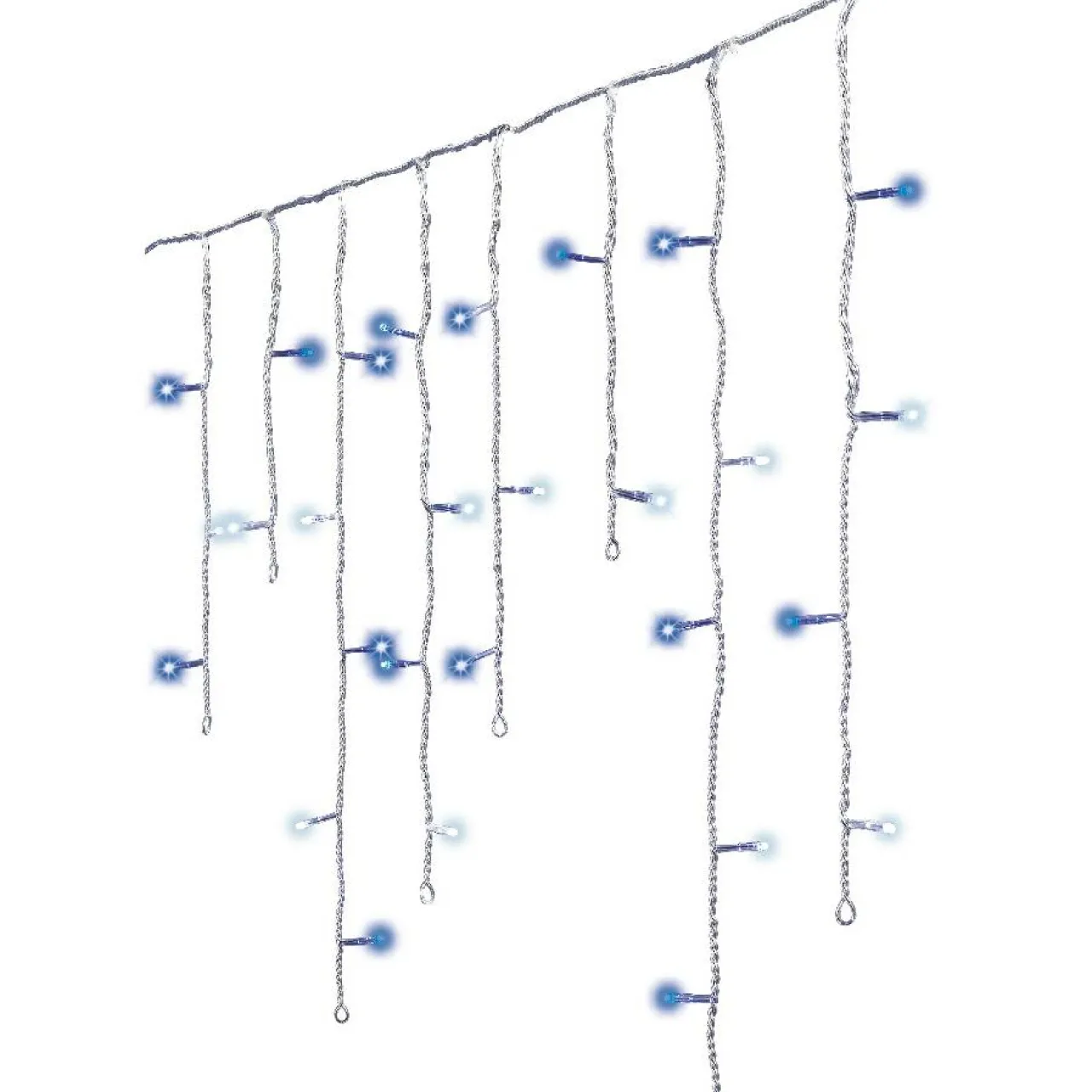 EMINZA Stalactite lumineuse 7,50 m 175 LED câble blanc Stars Bicolore Bleu et blanc froid Bicolore Bleu / Blanc froid - câble blanc Discount