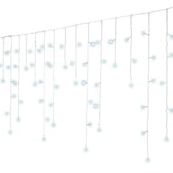EMINZA Stalactite lumineuse 11 m 259 LED câble blanc Stars Blanc froid Blanc Froid - câble blanc Best